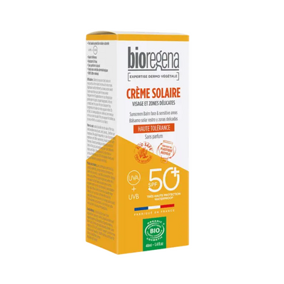 Bioregena Creme Solaire Visage et Zones Délicates 40 ml