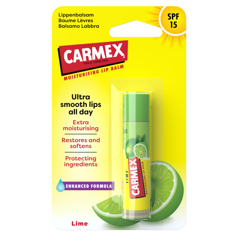 Carmex Stick Citron Vert SPF 15 – Baume à Lèvres Protecteur & Hydratant