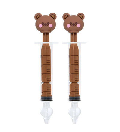 L2N Pharma Lot de 2 Seringues Bébé pour Lavage Nasal Ourson