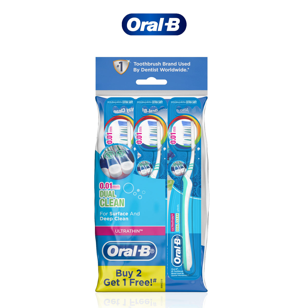 Oral-B Brosse à Dents manuelle Ultrathin 2+1