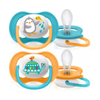 Avent Sucette Ortho 6-18M Boy Peng/Turt - Scf080/07
