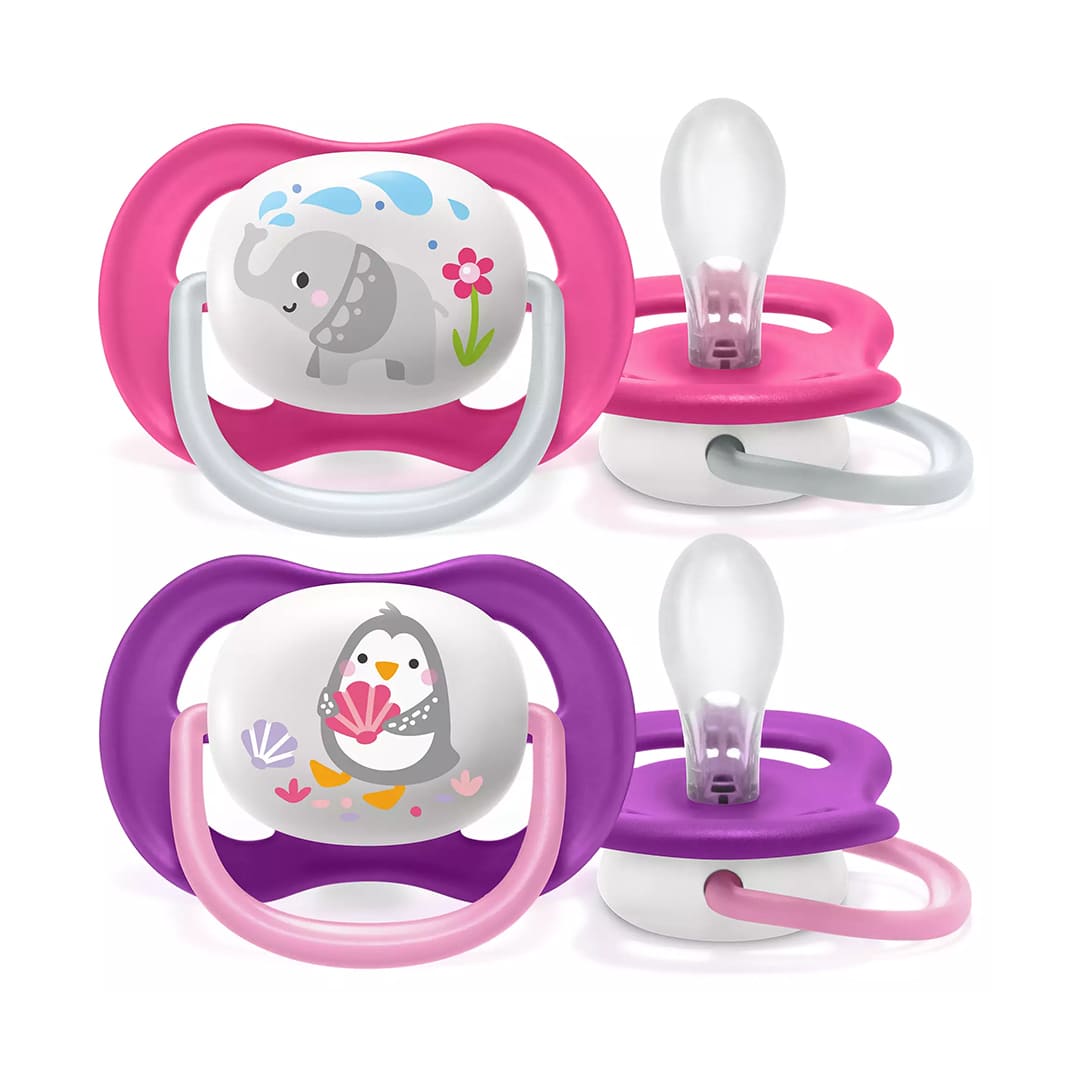 Avent Sucette Ortho 6-18M Grl Elep/Peng - Scf080/08