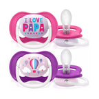 Avent Sucette Ortho 6-18M Girl Pap/Ballo - Scf080/04