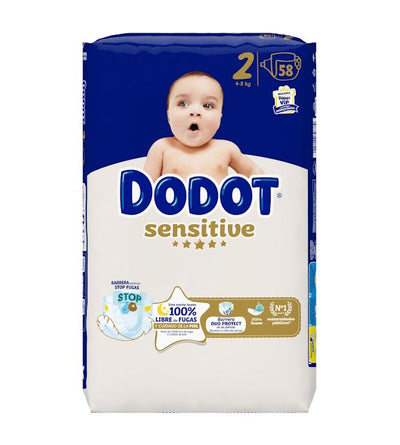 dodot Sensitive 2 ans - 4-8kg 58pc