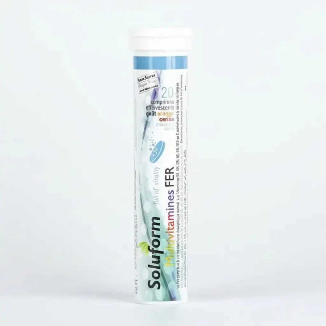 Soluform Fer Multivitamines 20 Comprimés – Énergie, Vitalité & Immunité