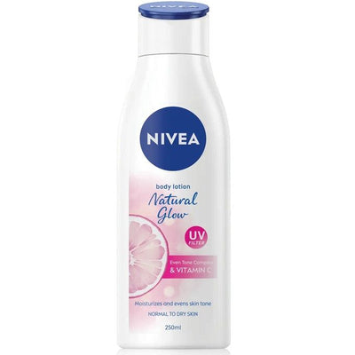 NIVEA Body Lotion Natural Glow 250ml – Lait Hydratant Illuminateur pour Peau Douce et Lumineuse