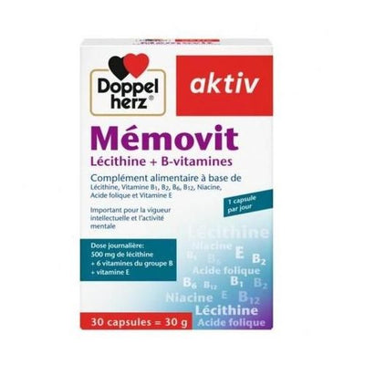 Doppel Herz Aktiv Mémovit Lécithine + B-vitamines 30 Capsules