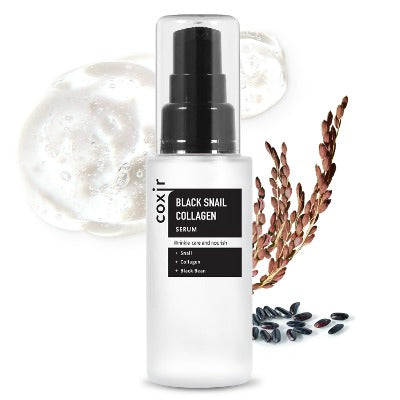 Coxir Black Snail Collagen Serum 50ml – Sérum Réparateur Anti-Âge à la Bave d’Escargot