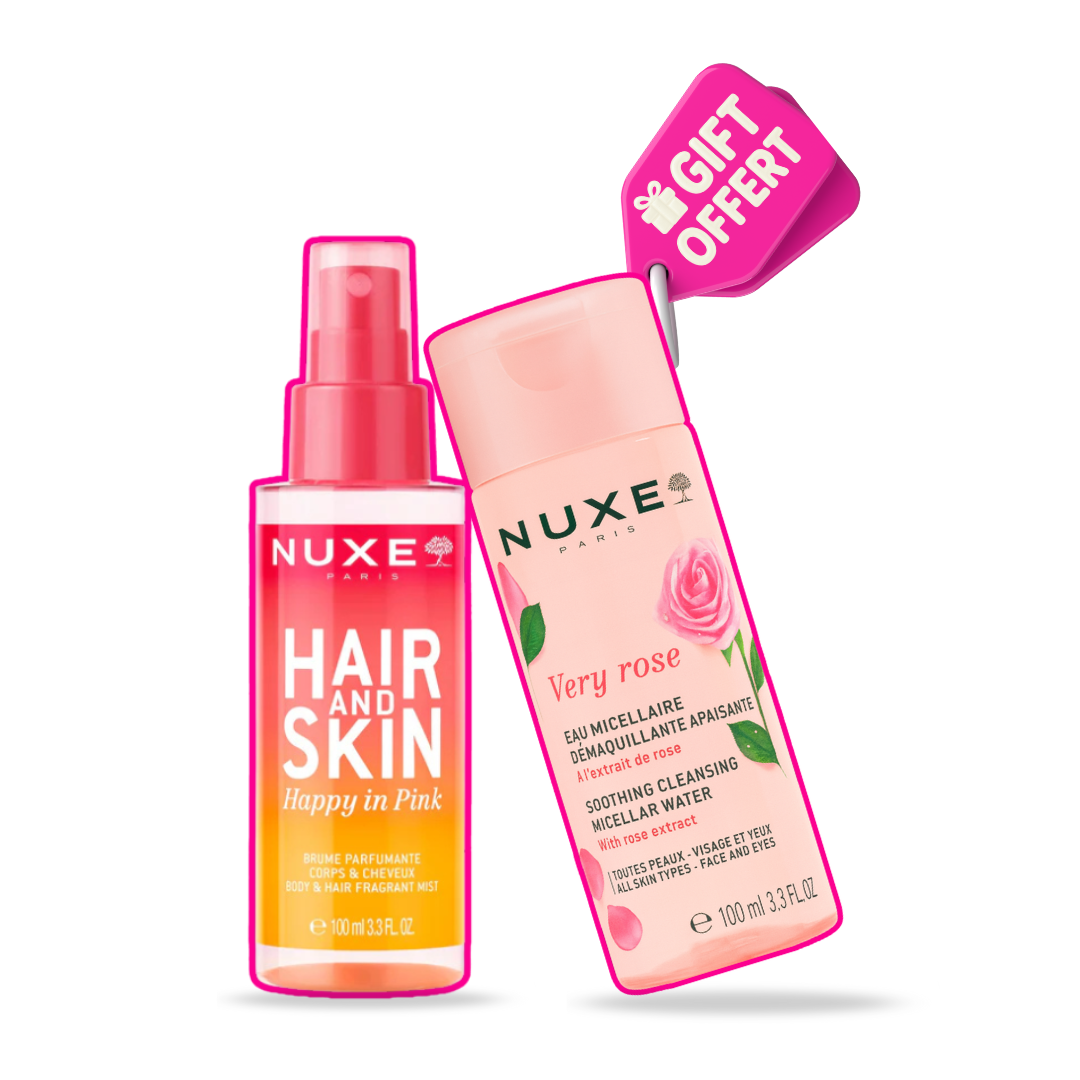 NUXE Brume Parfumante Happy In Pink 100ml - Eau Micellaire Very Rose 100ml Offerte