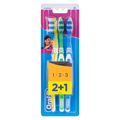 Oral-B Brosse A Dent Classic Large Pack 2+1