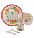 Bebe Confort – Coffret repas en Bambou (Assiette, bol, verre, cuillère, fourchette) – Jungle Vibes (18M +)