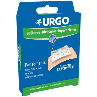 Urgo Brûlures Pansement Extens 7×10 cm x4