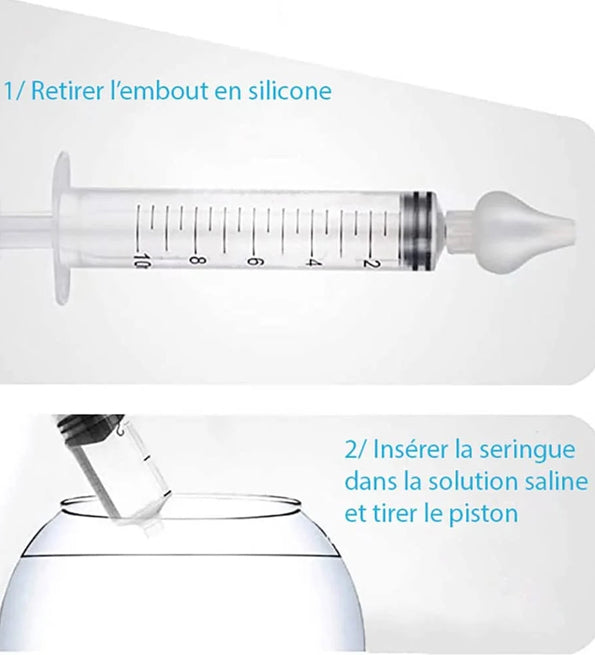 L2N Pharma Lot de 2 Seringues Bébé pour Lavage Nasal Poussin