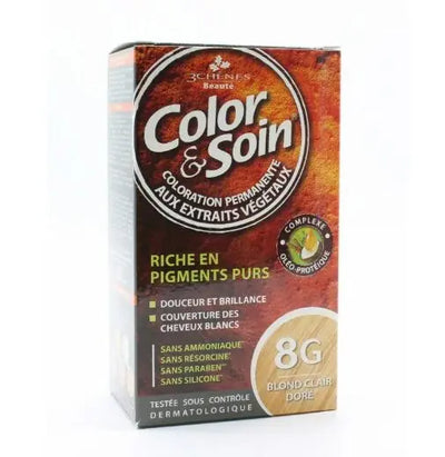 Color & Soin Coloration Permanente 8G Blond Clair Doré – Couleur Naturelle & Brillance
