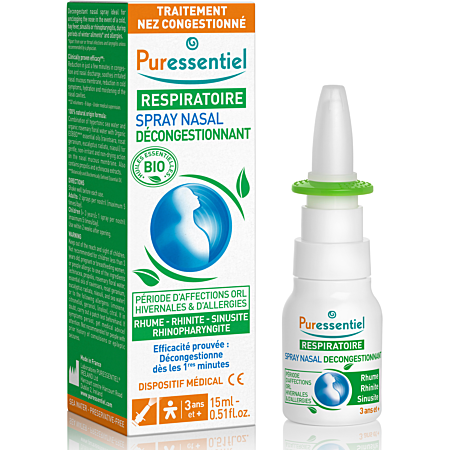 Puressentiel Respiratoire Spray Nasal Decongestionnant 15ml