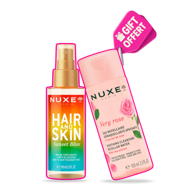 NUXE  Brume Parfumante Sunset Bliss 100ml - Eau Micellaire Very Rose 100ml OFFERTE