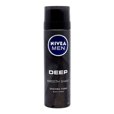 NIVEA MEN Mousse à Raser Deep 200ml – Purifiante au Charbon Noir pour un Rasage Précis
