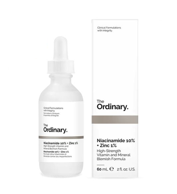 The Ordinary Niacinamide 10% + Zinc 1% — 60 ml — présentation du produit