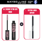 Maybelline New York Lash Sensational Sky High Noir - Mascara Longueur - TATTOO LINER OFFERT