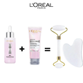 L'Oréal Paris GLYCOLIC BRIGHT MELASYL SERUM 30ML - Glowing Cleanser GLYCO BRIGHT + Coffret Guasha