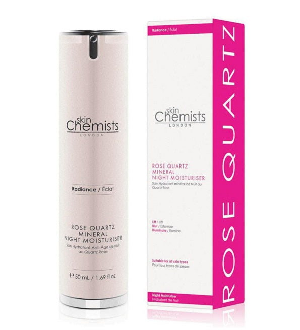 Skin Chemists Soin Hydratant Anti-Âge de Nuit au Quartz Rose 50ml