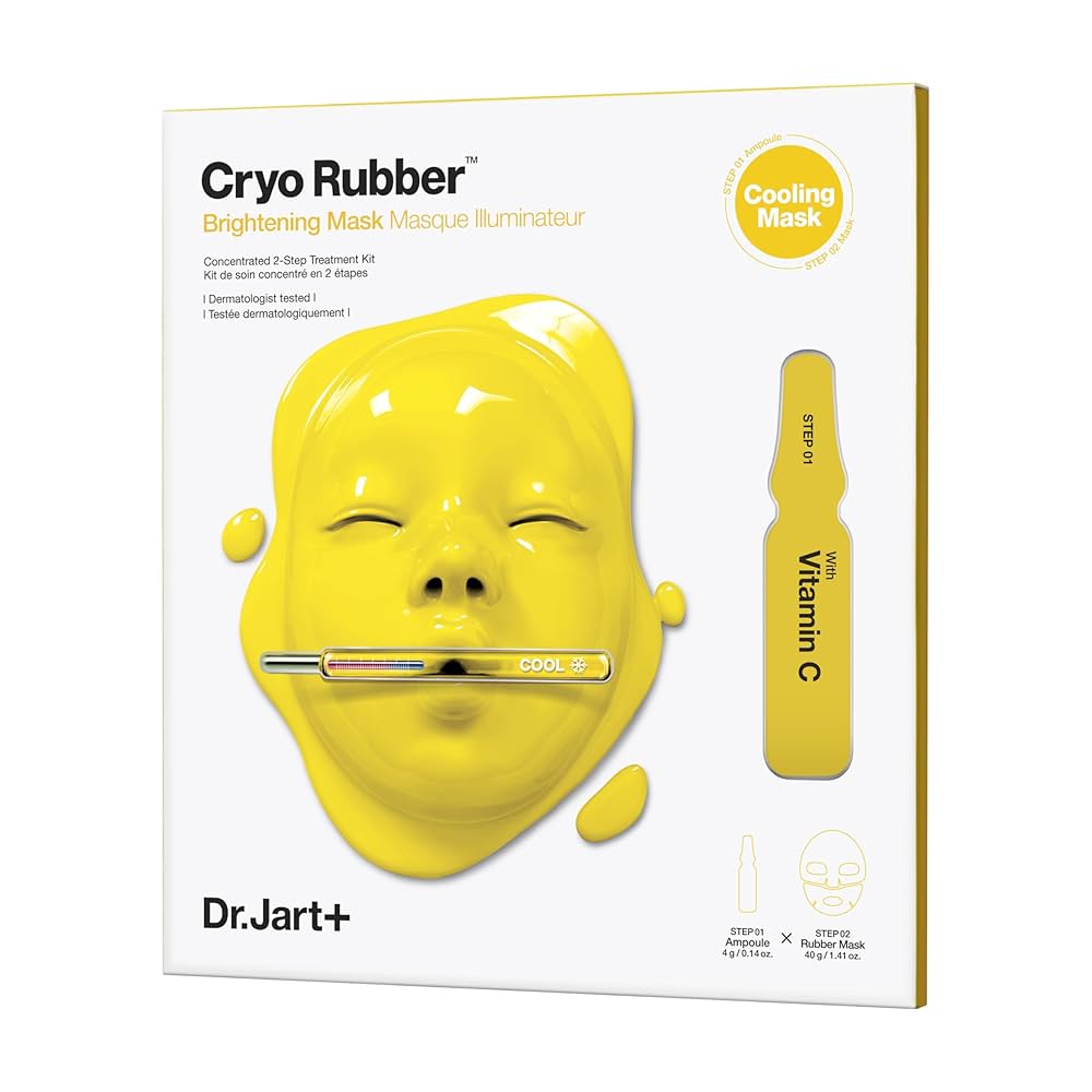 Dr. Jart+ Cryo Rubber™ Illuminateur à la Vitamine C 4g + 40g – Masque Éclat & Soin Revitalisant