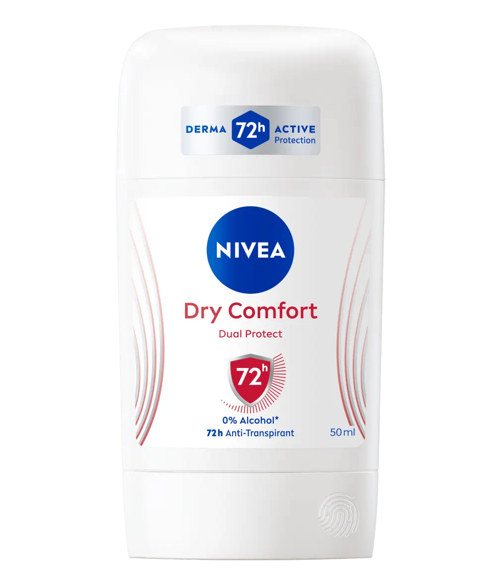 NIVEA Déodorant Stick Femme 72h Dry Comfort 50ml – Protection Anti-Transpirante Longue Durée