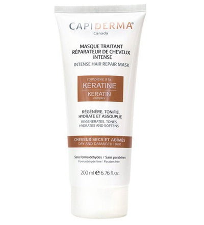 Capiderma – Masque traitant réparateur de cheveux intense à la Kératine – 200 ml