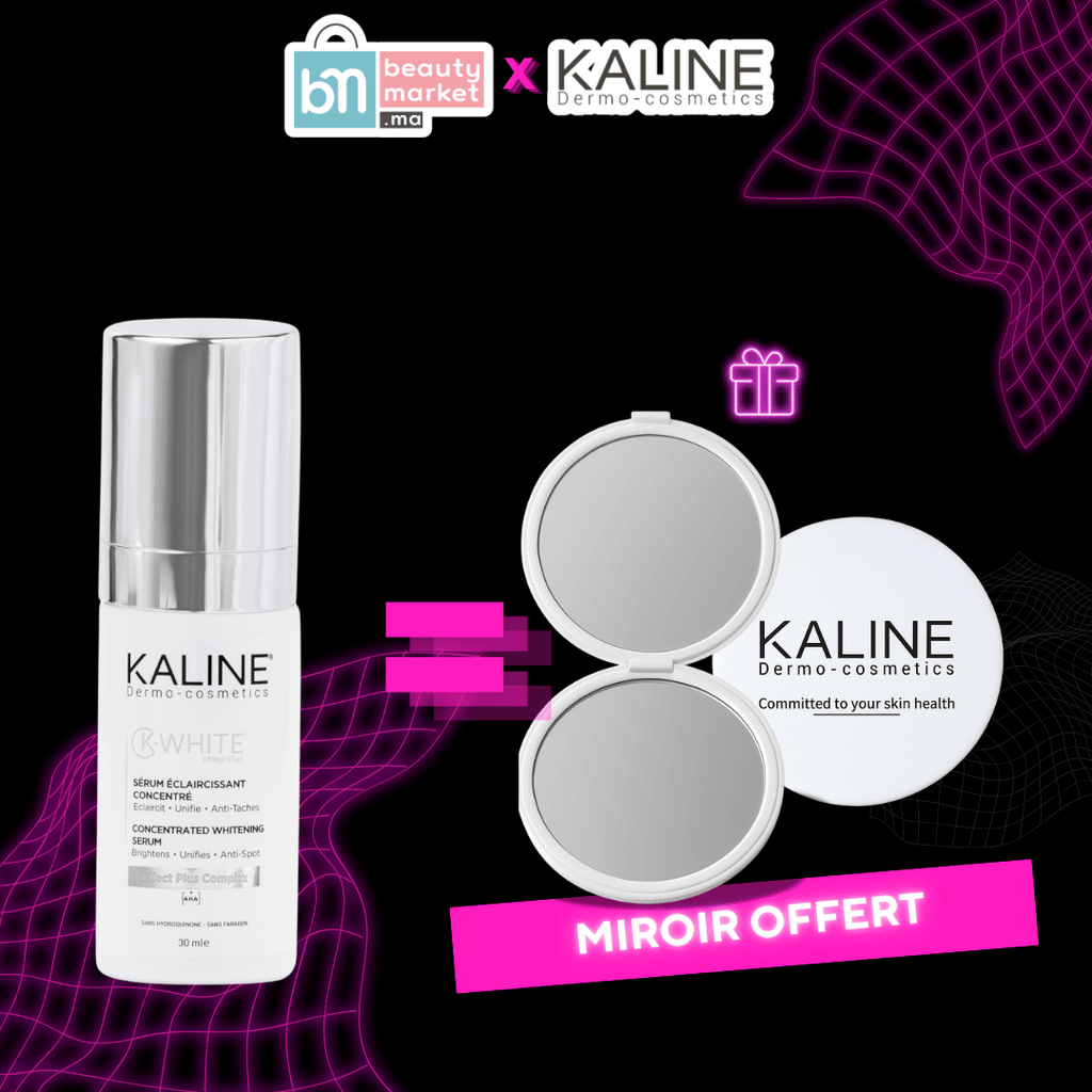 KALINE K-WHITE Sérum Concentré Éclaircissant 30 ml – Soin anti-taches et illuminateur + Miroir offert