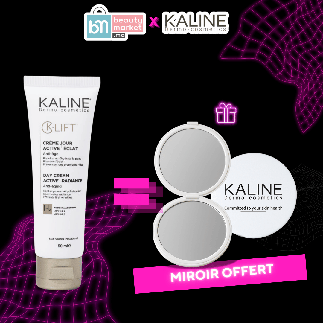 K-LIFT Crème de Jour Active Éclat 50 ml – Soin hydratant et repulpant + Miroir offert