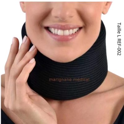 ANNAFIX Collier Cervical Mousse Noir Taille Large REF-002