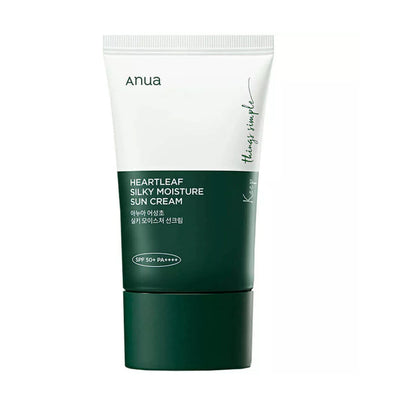 ANUA Heartleaf Silky Moisture Sun Cream SPF 50+ 50 ml – Crème solaire hydratante coréenne