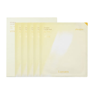 Luvum Afterglow Yuja Gel Mask 33g/5sheets – Masque Éclat Hydratant à la Yuja pour Peau Lumineuse