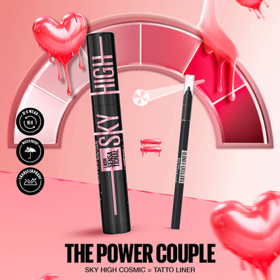 Maybelline New York Lash Sensational Sky High Noir - Mascara Longueur - TATTOO LINER OFFERT