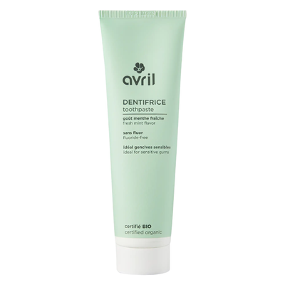Avril Dentifrice À l'arôme de Menthe bio – Extrait de chanvre d'eau bio Sans Fluor 100ml