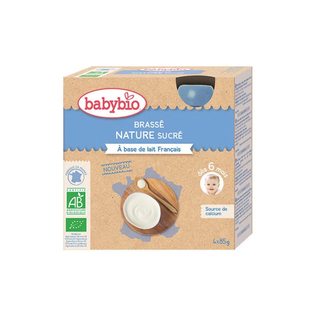 BABYBIO GOURDE BRASSE AU LAIT DE VACHE NATURE 4 x 85G