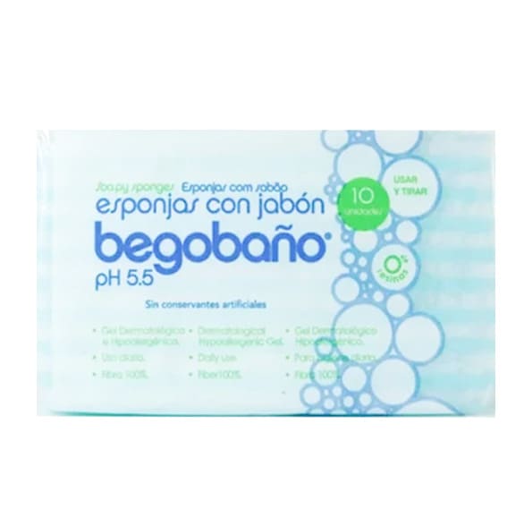 Begobano Eponge Savonneuse 10 Unites