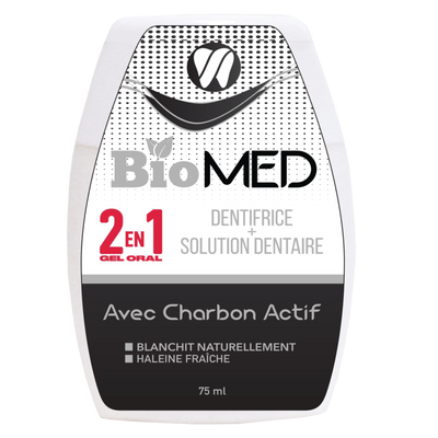 Biomed Gel Oral 2En1 Avec Charbon Active 75Ml