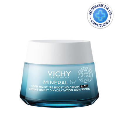 Vichy Minéral 89  Crème Riche Boost D’Hydratation 100H Sans Parfum
