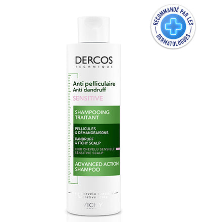 Vichy dercos shampooing traitant antipelliculaire sensitive – sans sulfate 200-ml