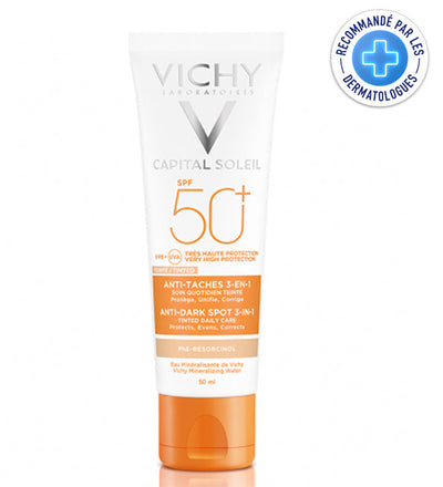 Vichy Capital Soleil Soin anti-taches teinté 3-en-1 SPF 50+ – 50 ml