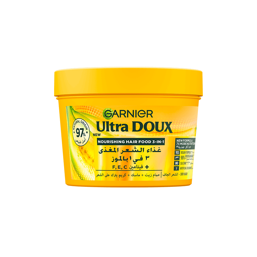 Garnier ultra doux hair food masque nourissant multi- usages à la banane 390ML