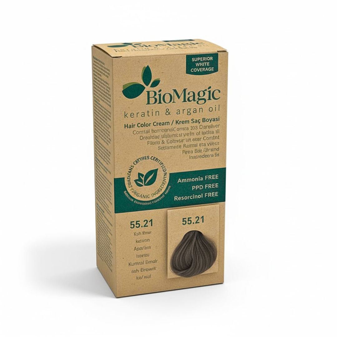 Biomagic Hair Color Cream Kit 55/21 Iced Brown