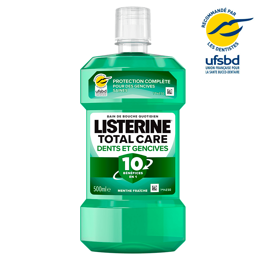 Listerine Bain de Bouche Total Care 10 Protection Dents Et Gencives 500 ML
