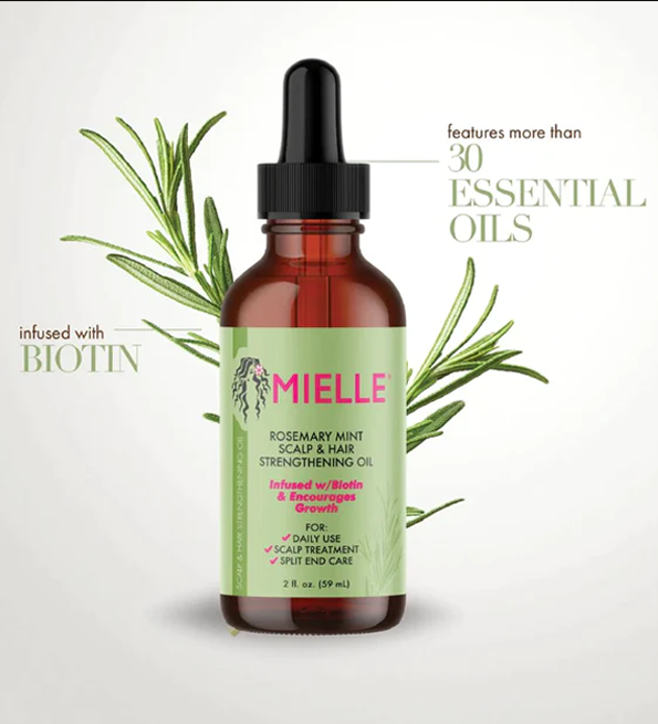 Mielle Huile Fortifiante Romarin Menthe Cuir Chevelu Et Cheveux Huile Fortifiante 59Ml