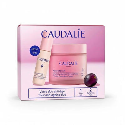 Caudalie Coffret Resveratrol-Lift – Crème Cachemire + Sérum Liftant Fermeté OFFERT