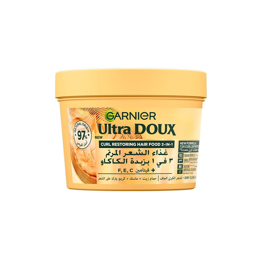 Garnier ultra doux hair food masque au beurre de cocoa pour cheveux boucles 390ML
