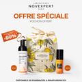 NOVEXPERT OFFRE SPECIALE DUO PEAU ECLATANTE sérum booster 30ml + Mousse Flash Eclat 150 ML + POCHON