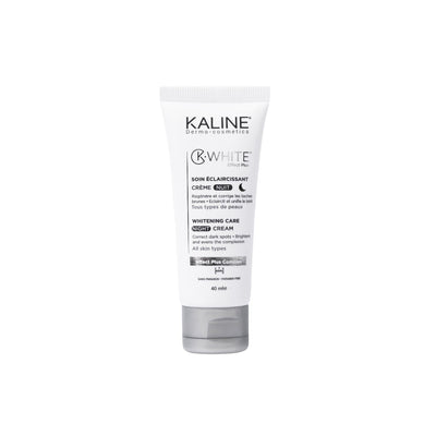 KALINE K-WHITE Soin Éclaircissant Crème Nuit 40 ml – Crème de nuit unifiante et anti-taches+  + Miroir offert