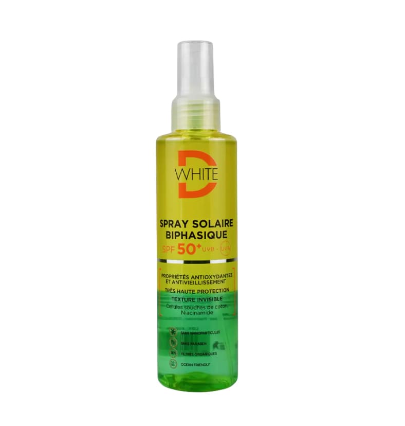 D-white Spray Solaire Biphasique Spf50+ 200ml